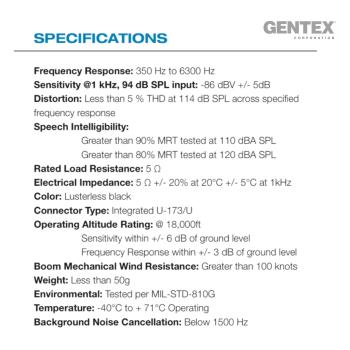 GENTEX FLEXIBLER MIKROFON ARM HGU 56